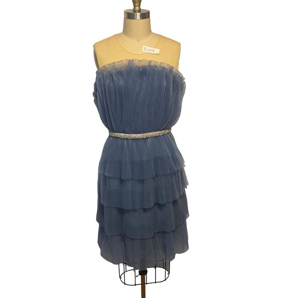 endless rose Modern Day Cinderella Strapless Tulle Dress Blue Extra Large - Picture 10 of 12
